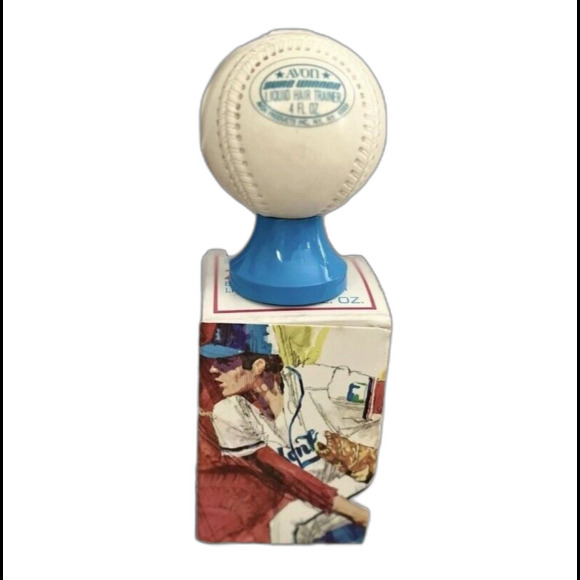 Vtg Avon Fielders Choice Glove  & Sure Winner Baseball Cologne Bottles Glassware - Picture 3 of 3